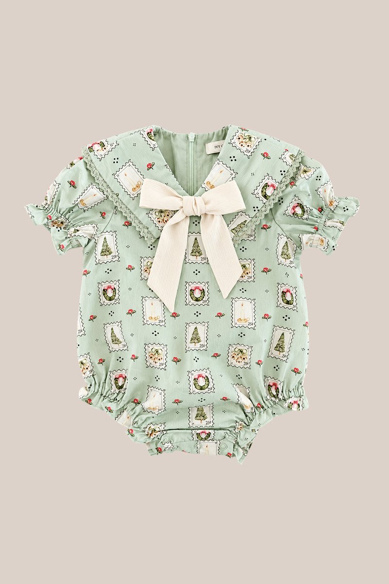 Baby Alice Romper in Merry Mail